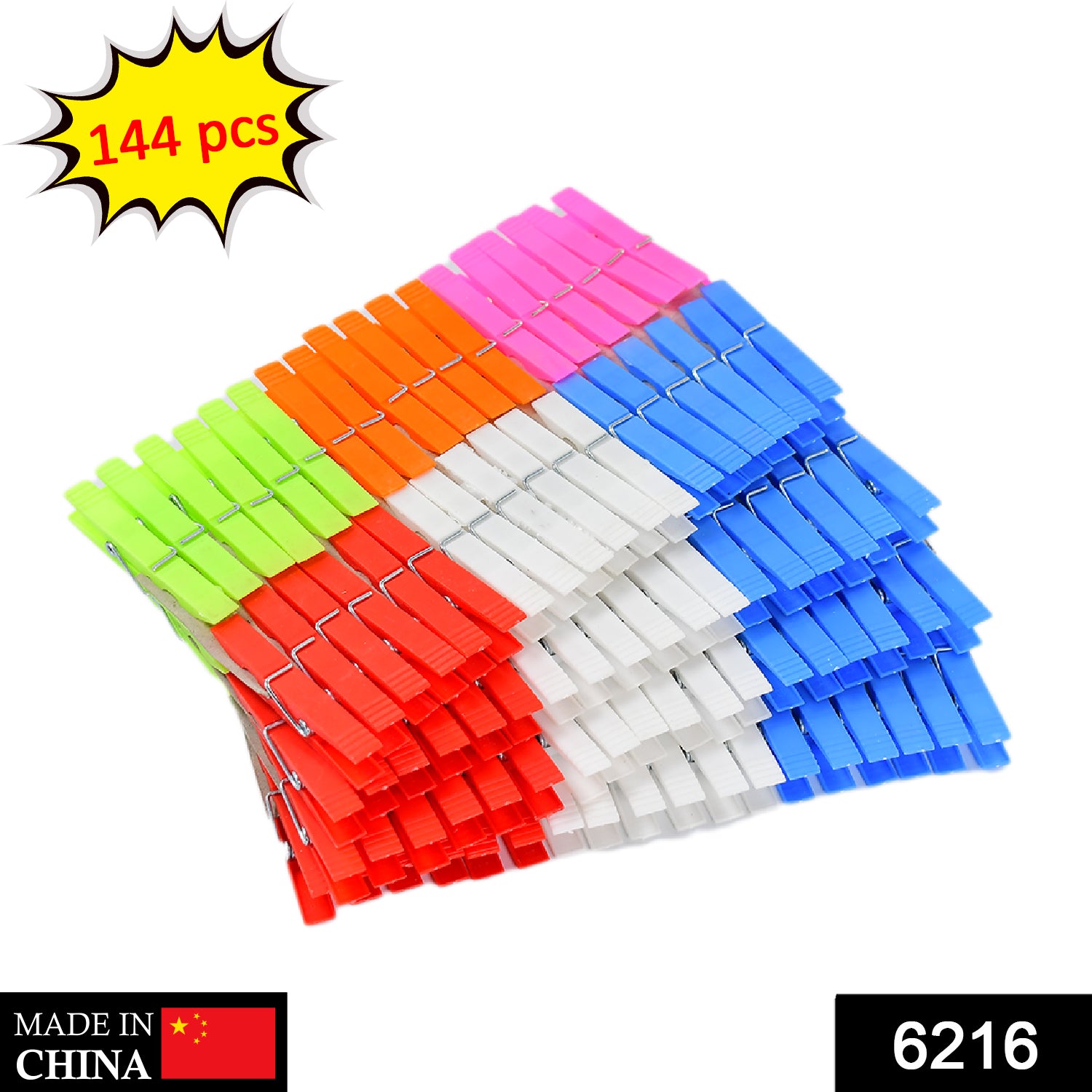 6216  Multi Purpose Plastic Clothes Clips For Cloth Drying Clips (Set Of 144pc) 6216  Multi Purpose Plastic Clothes Clips For Cloth Drying Clips (Set Of 144pc)